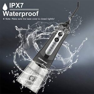 Cordless Water Dental Flosser Teeth Cleaner, INSMART Professional 300ML Tank DIY Mode USB Rechargeable Dental Oral Irrigator for Home and Travel, IPX7 Waterproof 4 Modes Irrigate for Oral Care