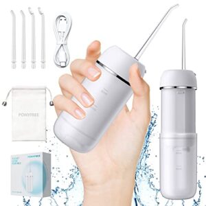 water flosser cordless for teeth, ponyfree mini portable oral irrigator with 9 pressure modes, water teeth cleaner pick, unique pressure stabilization technology, ipx7 waterproof for home travel