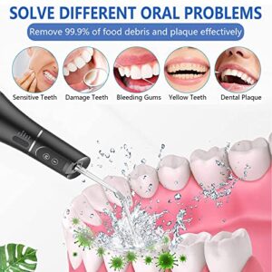 Water Flossers for Teeth Cleaning, Cordless Water Flosser with 5 Modes Rechargeable Water Dental Flosser Teeth Cleaner Plaque Remover for Braces Waterproof Oral Irrigator with 6 Jet Tips 400ML