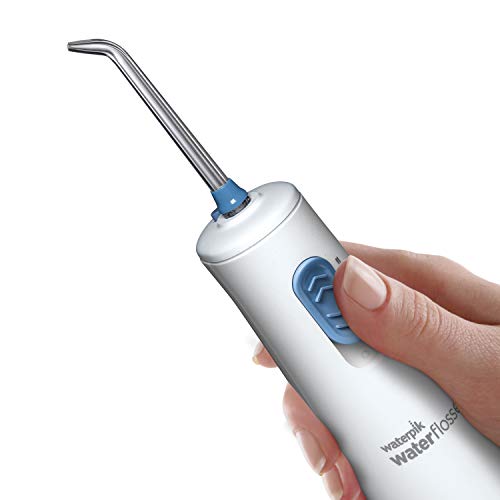 Waterpik WF-02 Cordless Express Water Flosser - Battery Powered and Shower-Friendly Portable Waterflosser for Travel & Home Use, White