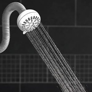 Waterpik PowerPulse Flexible Neck Shower Head Adjustable Shower Head for All Heights, Chrome 7-Mode XPP-703E