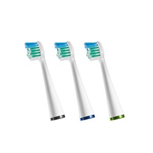 waterpik sensonic complete care compact brush heads, replacement tooth brush heads, srsb-3w, 3 count
