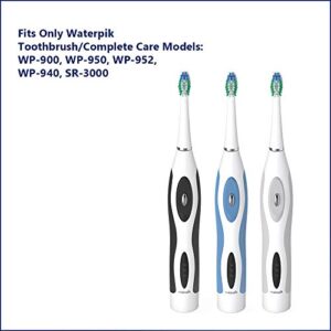 Waterpik Sensonic Complete Care Compact Brush Heads, Replacement Tooth Brush Heads, SRSB-3W, 3 Count