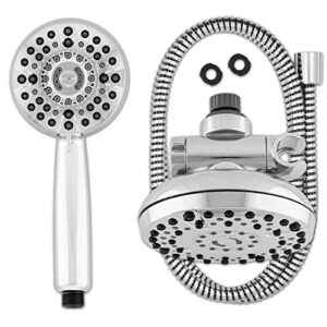 waterpik dual shower head system with powerpulse massage, chrome (xht-333e-763e)