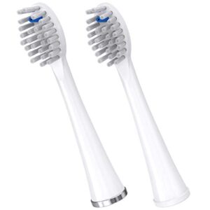 waterpik full size replacement brush heads for sonic-fusion flossing toothbrush sffb-2ew, 2 count white