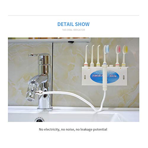 Water Flosser for Family Use 3 Jet Tips & 3 Toothbrush for Faucet & Shower, Oral Irrigator Non-Electric Safety , Dental Oral Care Tooth Cleaning