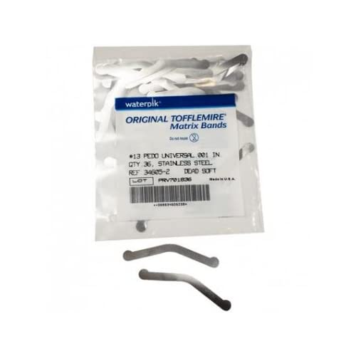 WaterPik Technologies Inc 34605-2 Matrix Bands Tofflemire #13 Deadsoft .001 36/Pk