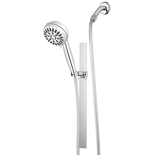 Waterpik Slide Rail Hand Held Shower Head Chrome Height Select with PowerPulse Therapeutic Massage Spray, SRXPP-763ME