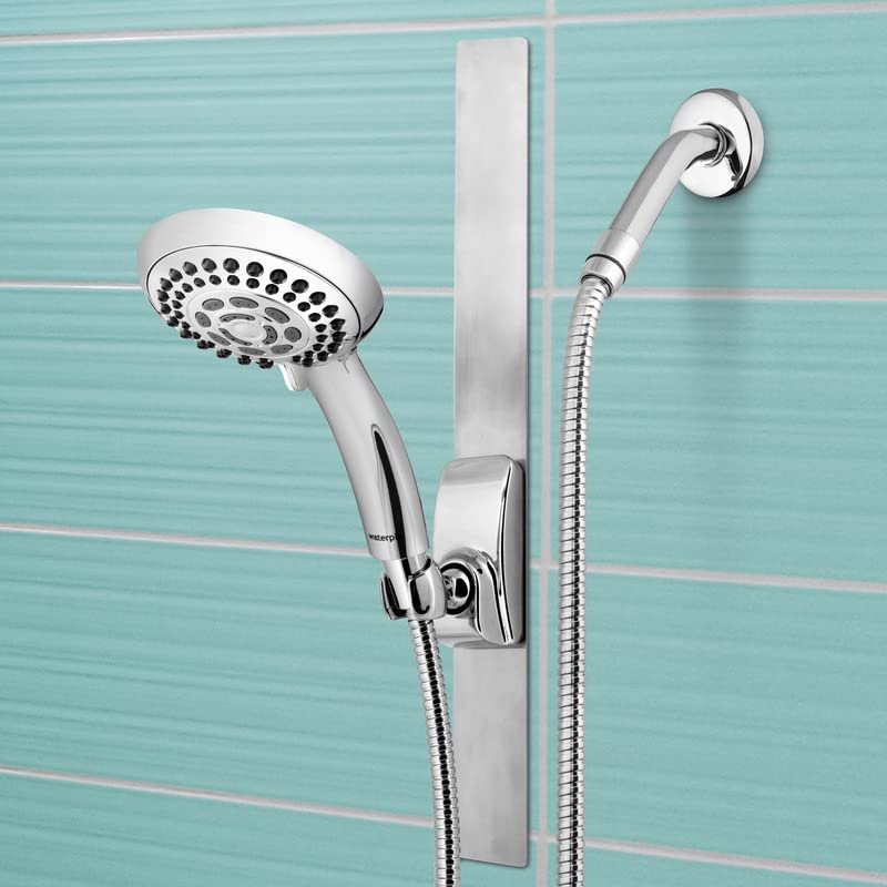 Water Pik Chrome Five settings Showerhead With Slide Bar 2.5 gpm