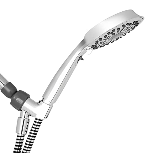 Waterpik High Pressure Hand Held Shower Head With Hose, Power Spray 6-Mode, Chrome VHX-663E