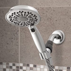 Waterpik High Pressure Hand Held Shower Head With Hose, Power Spray 6-Mode, Chrome VHX-663E