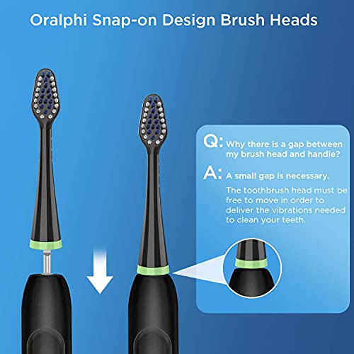 Brush Heads for Waterpik Complete Care 5.0 & 9.0, 4-Pack, Black