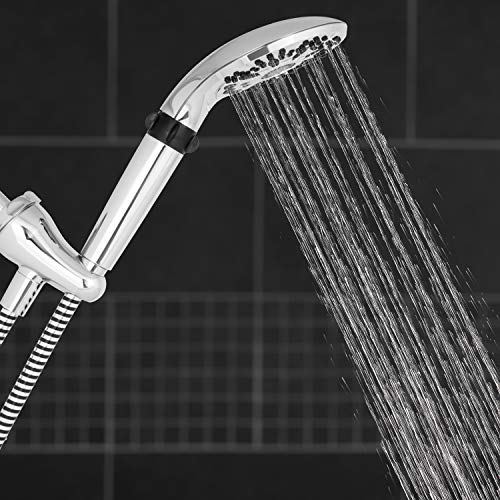 Waterpik Hand Held Shower Head Easy Select With 5-Foot Shower Hose, DIY Easy Installation, 5 Spray Modes, Chrome, LAR-563EE