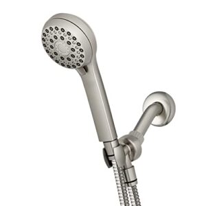 waterpik high pressure hand held shower head with hose, powerpulse massage 6-mode, brushed nickel xal-649me