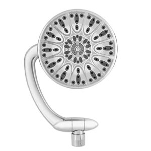 Waterpik SideWinder Adjustable Rain Shower Head, High Pressure PowerPulse Massage Shower Head, Chrome ASW-673E