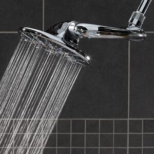 Waterpik SideWinder Adjustable Rain Shower Head, High Pressure PowerPulse Massage Shower Head, Chrome ASW-673E