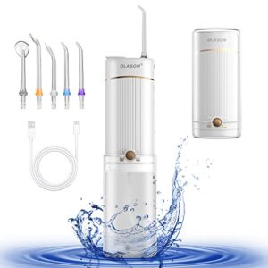 olasom water flossers for teeth – over 320ml water teeth cleaner picks, 5 modes, portable design and type c rechargeable, ipx7 waterproof oral irrigator
