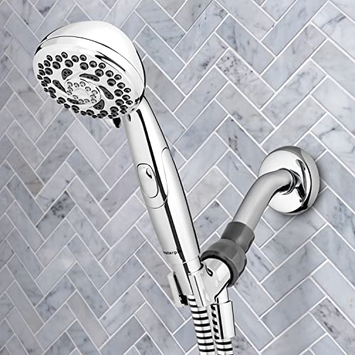 Waterpik High Pressure Hand Held Shower Head With Hose, Power Spray 6-Mode, Chrome VPT-643E