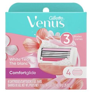 gillette venus comfortglide white tea women’s razor blades – 4 refills
