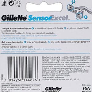 Gillette Sensor Excel Men's Razor Blade Refills, 5 Count, Mens Razors/Blades