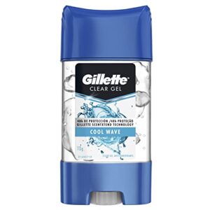 gillette anti-perspirant deodorant clear gel, cool wave, 3.8 ounce