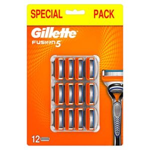 gilette fusion5 razor 12 blades for men