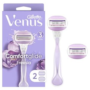 gillette venus comfortglide freesia women’s razor – 1 handle + 2 refills