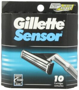 gillette sensor cartridges 10 count (pack of 2)