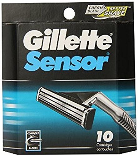 WallEc(TM) Gillette Sensor Refill Razor Blades 50 Cartridge Cartridges 5 Pack of 10