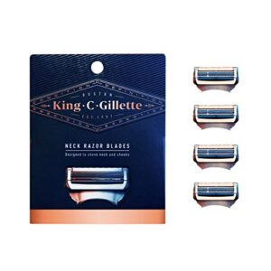 king c. gillette neck razor blades (4 count)