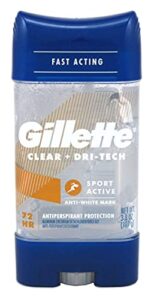 gillette deodorant clear + dri-tech sport active 3.8 ounce