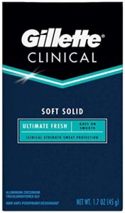 gillette clinical advanced solid ultimate fresh antiperspirant deodorant, 1.7 ounce