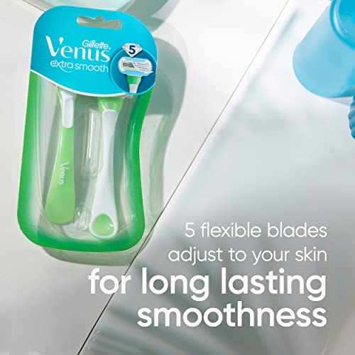 Gillette Venus Extra Smooth Green Disposable Women's Razors - 2 Count