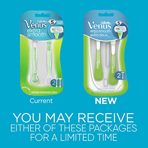 Gillette Venus Extra Smooth Green Disposable Women's Razors - 2 Count