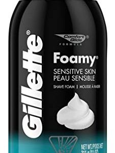 Gillette Foamy Shave Foam Sensitive 11 Ounce (325ml) (3 Pack)