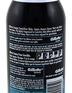 Gillette Foamy Shave Foam Sensitive 11 Ounce (325ml) (3 Pack)