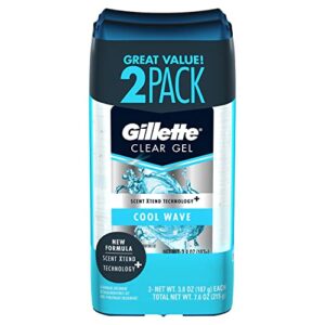 gillette cool wave clear gel antiperspirant and deodorant 3.8 oz each 2-pack packaging may vary
