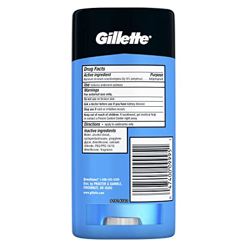 Gillette Cool Wave Clear Gel Antiperspirant and Deodorant 3.8 Oz each 2-Pack Packaging May Vary