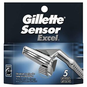 gillette sensor excel cartridges 5 each ( pack of 2)