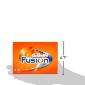 Gillette Fusion Men's Manual Razor Refills, 4 Count