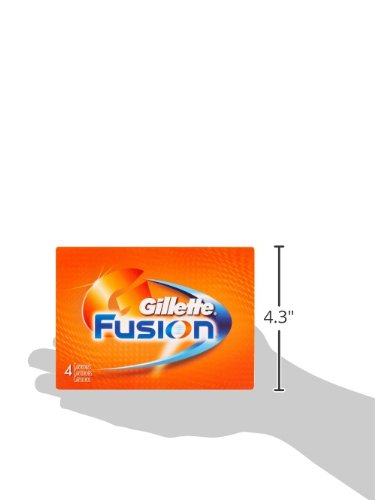 Gillette Fusion Men's Manual Razor Refills, 4 Count