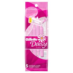 gillette daisy women’s disposable razor multipurpose hair remover, 5 count