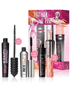 benefit cosmetics mascara 3 piece full size set $72 value they’re real bad girl bang roller lash set together at last