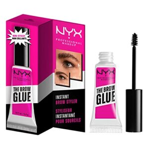 nyx professional makeup the brow glue, extreme hold eyebrow gel – clear
