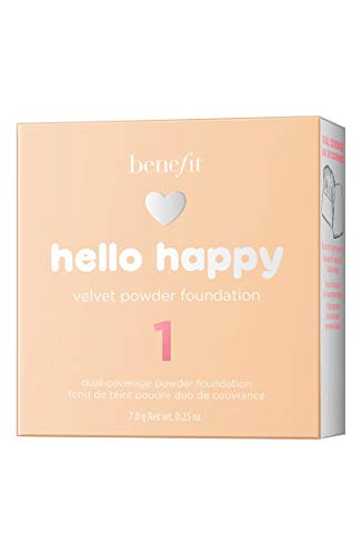 BENEFIT COSMETICS Hello Happy Velvet Powder Foundation Shade 1 Fair Cool