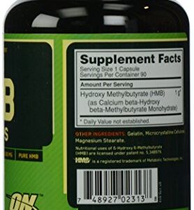 Optimum Nutrition HMB Capsules, 1000 mg, 90 Count