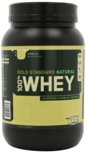 100% whey protein – gold standard (natural) vanilla 2 lbs