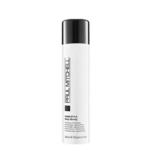 paul mitchell stay strong finishing hairspray, long-lasting hold, humidity-resistant, for all hair types, 9 oz.