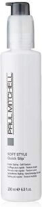 paul mitchell quick slip styling cream, reduces drying time for faster styling, soft, flexible hold, for all hair types, 6.8 fl. oz.
