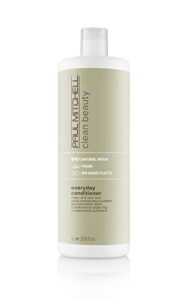 paul mitchell clean beauty everyday conditioner, ultra-rich formula, improves elasticity, for all hair types, 33.8 fl. oz.